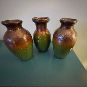 3 Small ceramic Vases